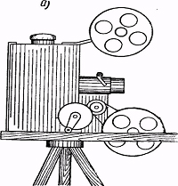 Кинопроекционный аппарат сделанный из фильмоскопа